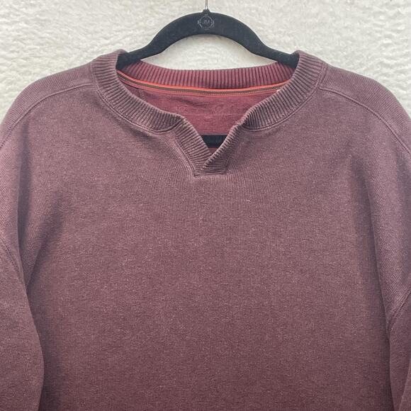 Tommy Bahama Sweater Mens XL Red Crewneck Cotton Knit Pullover Casual Layer - Picture 4 of 10